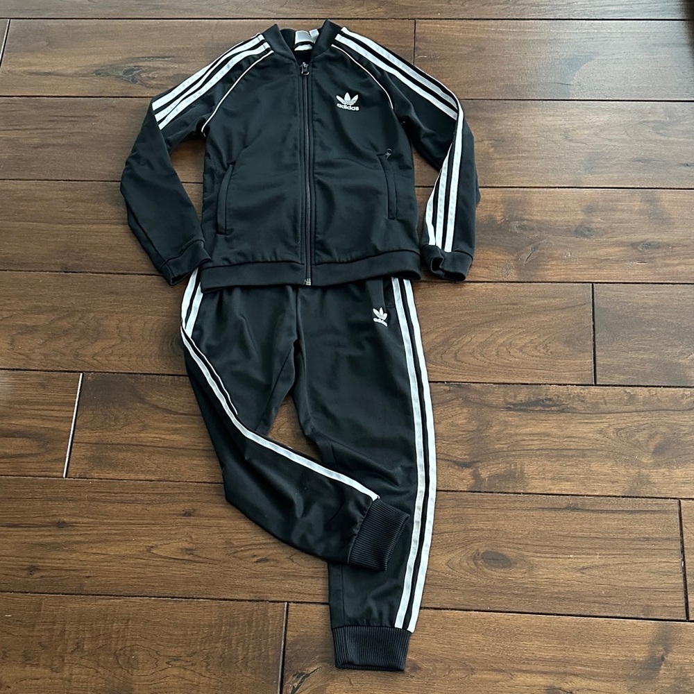 adidas Kids Black and White Matching Set